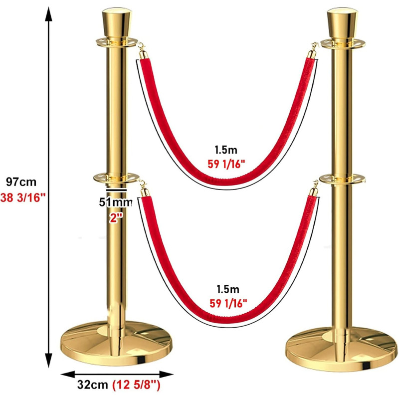 WBP012-Crowd Control Queue Barrier Post