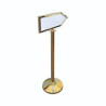 WDS02-Brooks Display Stand Sign Arrow Gold - BROOKS BINS