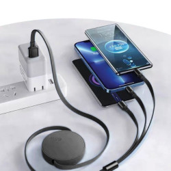 Multi Cable - 3-in-1 Retractable Fast Charging Cable