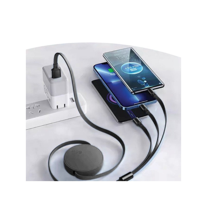 Multi Cable - 3-in-1 Retractable Fast Charging Cable