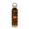 Stainless Steel Bottle with Bamboo Accents