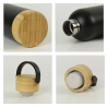 Stainless Steel Bottle with Bamboo Accents