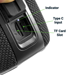 Portable Bluetooth Speakers, Light-Up Logo, Hands-Free Call with Lanyard