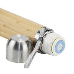 Bamboo And Stainless Steel Flask