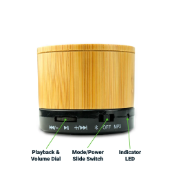 Bamboo Bluetooth Speakers