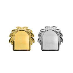 Gold And Silver Metal Logo Badges