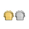 Gold And Silver Metal Logo Badges