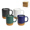 WMG 01 - CERMIC MUG WITH LID & CORK BASE