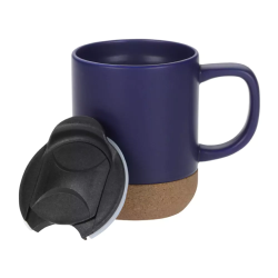 WMG 01 - CERMIC MUG WITH LID & CORK BASE