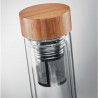 GLASS FLASK WITH BAMBOO LID